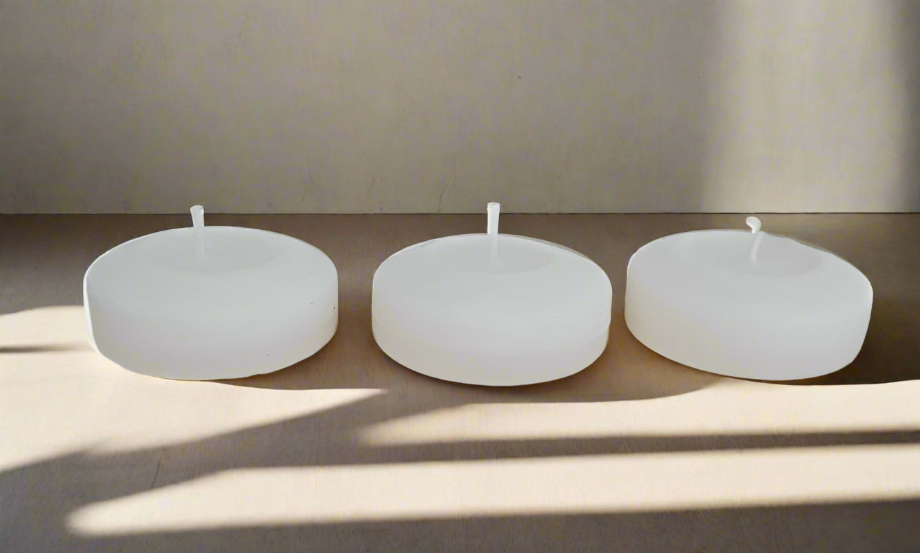 NATURAL FLOW FLOATIES - Unscented floating candles - Set of 3