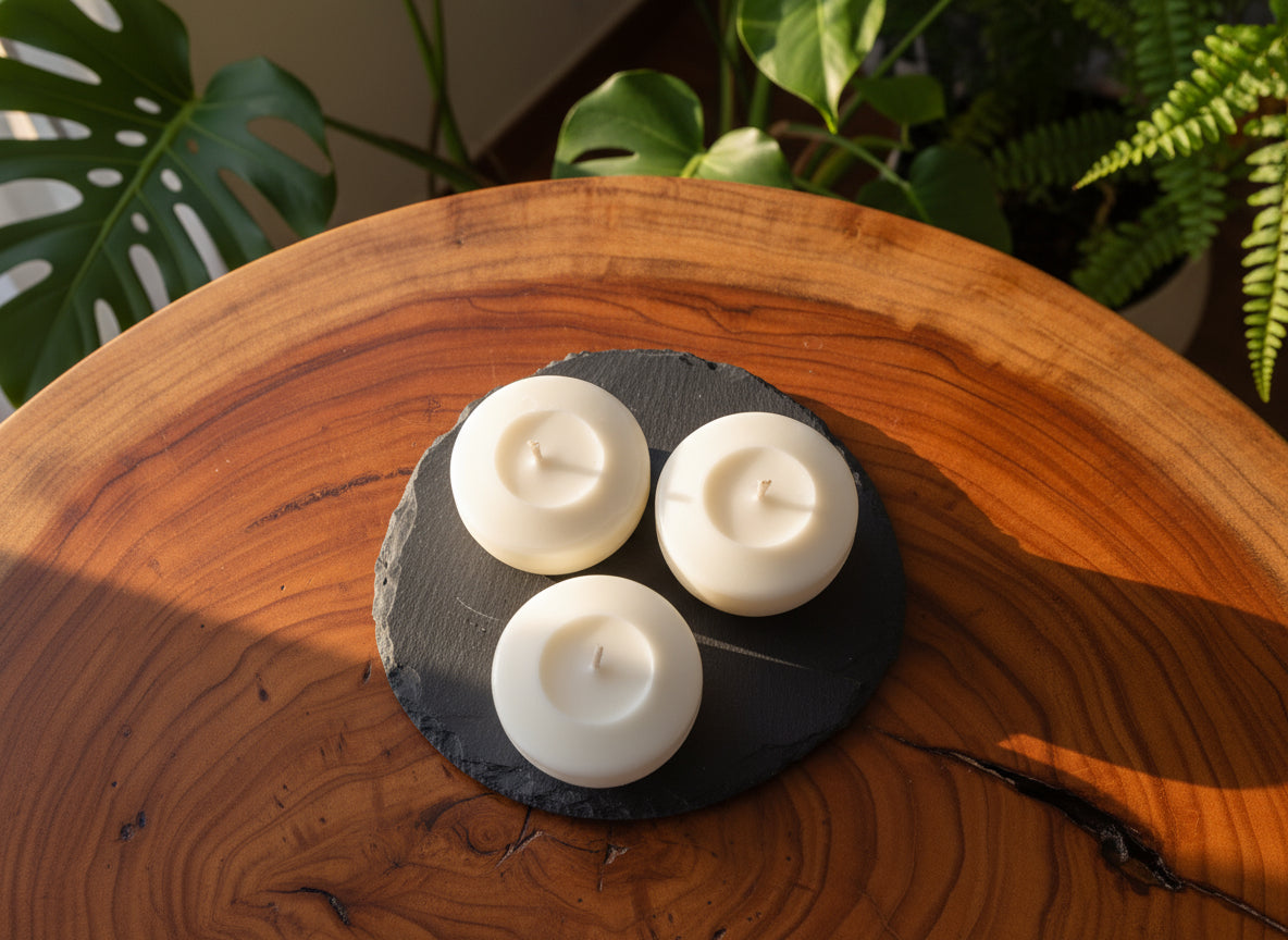 NATURAL FLOW FLOATIES - Unscented floating candles - Set of 3