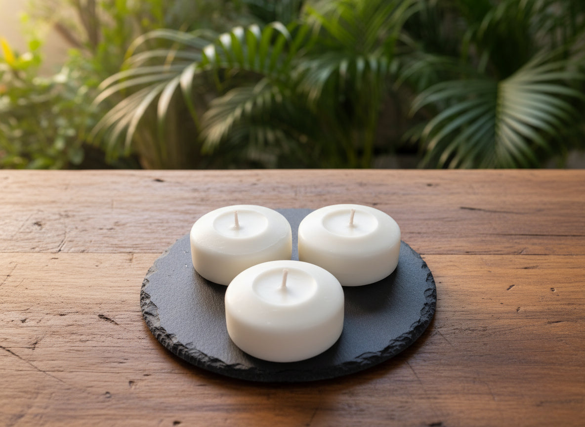 NATURAL FLOW FLOATIES - Unscented floating candles - Set of 3