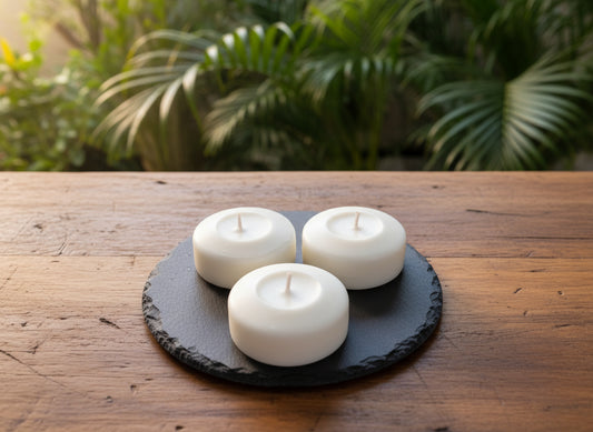 NATURAL FLOW FLOATIES - Unscented floating candles - Set of 12
