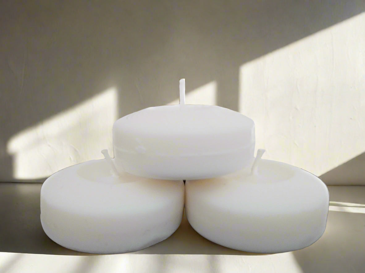 NATURAL FLOW FLOATIES - Unscented floating candles - Set of 3