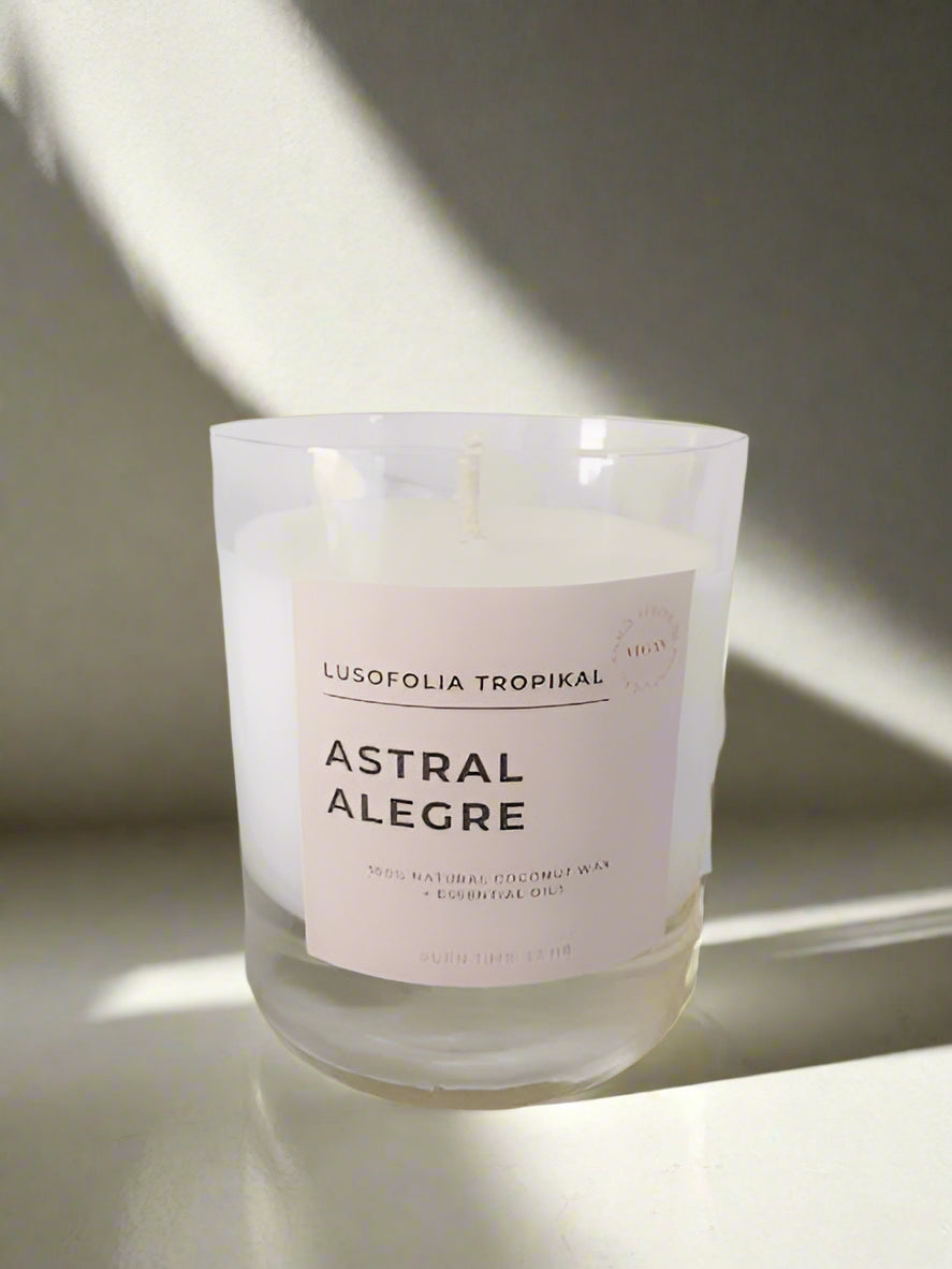 ASTRAL ALEGRE  40 h Pure Coconut Wax Natural Candle