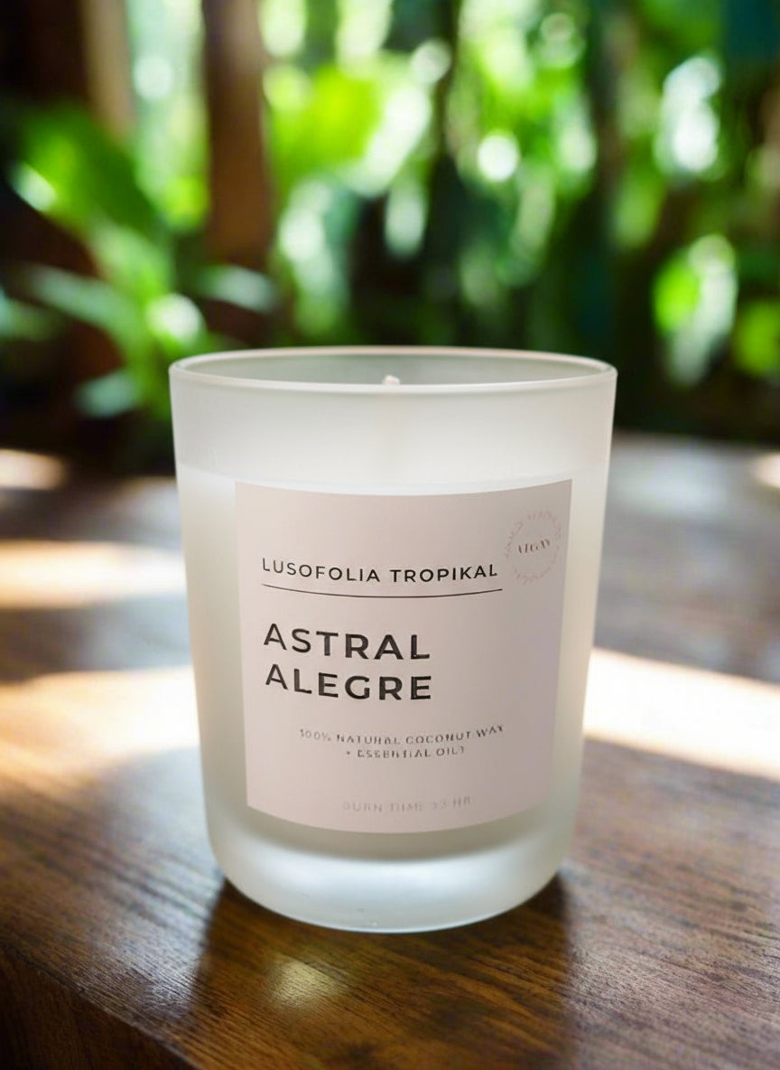 ASTRAL ALEGRE  40 h Pure Coconut Wax Natural Candle