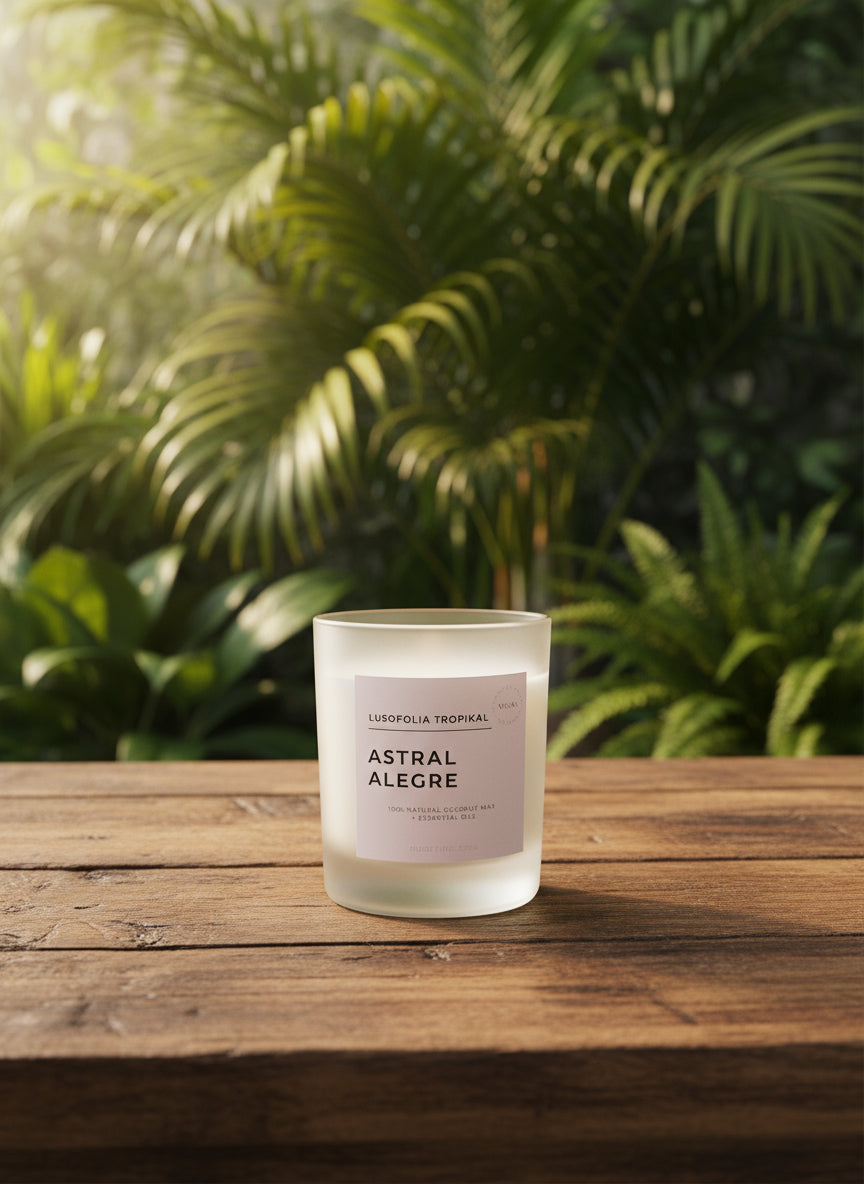 ASTRAL ALEGRE  40 h Pure Coconut Wax Natural Candle